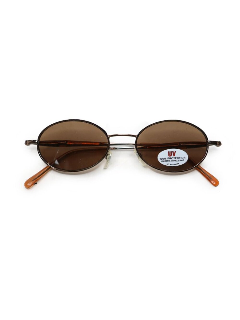NWT After Thoughts Vintage Brown Oval Sunglasses 90s Y2K Indie Sleaze Deadstock